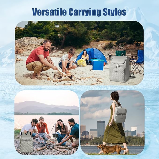 Backpack Coolers Insulated Leak Proof for Women Men, 35 Cans Large Capacity Waterproof Cooler Backpack, Soft Portable Cooler Bag for Beach Travel Camping Picnic Work