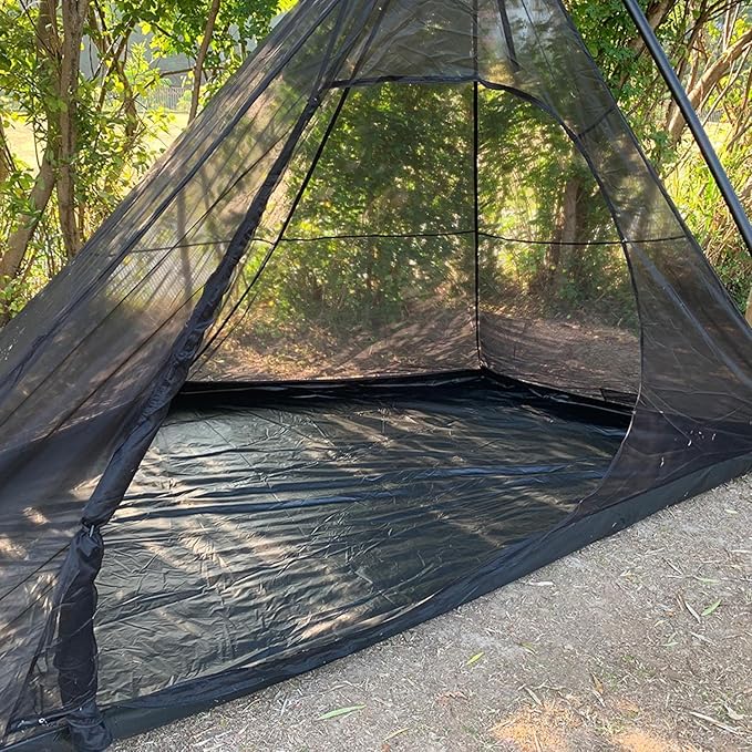 Hot Tent with Stove Jack Onefires Large Teepee Tent for Outdoor Family Camping 4-8 Person | with Stove Jack, Large, for Family Camping