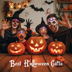 EverBrite Halloween Bat Headlamps Halloween Gifts,3 Modes Head Lamps with Warm/Red/Strobe Lights, Headlights for Halloween Party and Decorations 2 Pack