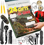VEITORLD Gifts for Men Dad Husband Him Fathers Day, Survival Gear and Equipment 12 in 1, Survival Kits, Cool Unique Fishing Hunting Anniversary Birthday Gifts for Him Teen Boy Boyfriend Women