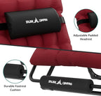 UDPATIO Zero Gravity Chair Oversized Outdoor Anti Gravity Chairs Patio Lounge Folding Adjustable Chair with Cup Holder, Foot Pad & Padded Headrest, Supports 500lbs (1, Red, 33in)