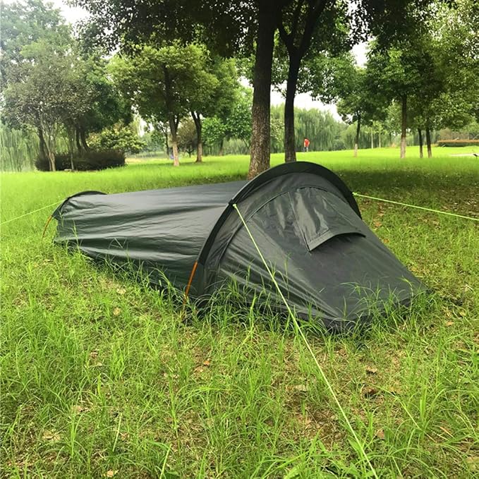 Lustar Ultralight Tent Backpacking Tent Outdoor Camping Sleeping Bag Tent Lightweight Single Person Tent