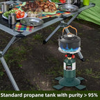 KOMAN BLUEFIRE 16.4 oz Propane Tank Camping Propane Tank Portable Canister Propane Gas Tank Small Propane Tanks for Camping Stove Outdoor Backpack Mini Burner Heater Cooking Torch Lamp(2 Pack)