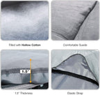 REDCAMP Extra Thick Folding Sleeping Cot Pads, 75"x28"Comfortable Soft Velvet Cotton Camping Cot Mattress Pad for Hiking, Backpacking,Navy Gray Brown