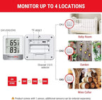 ThermoPro Indoor Outdoor Thermometer Wireless 500FT, Outside Greenhouse Thermometer with Temperature Sensor, Outdoor Thermometers for Patio Reptile House Home Baby Room Temperature Monitor