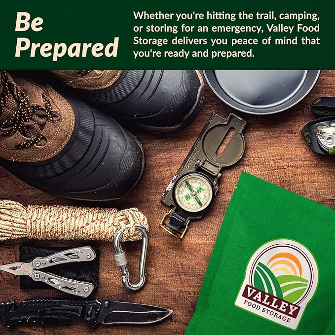 Valley Food Storage Long Term Food Supply Kit | 1,800+ Calories & 75g+ Daily Protein | Emergency Survival Food with 25 Year Shelf Life | Prepper Supplies, Camping & Off-Grid Freeze Dried Meals