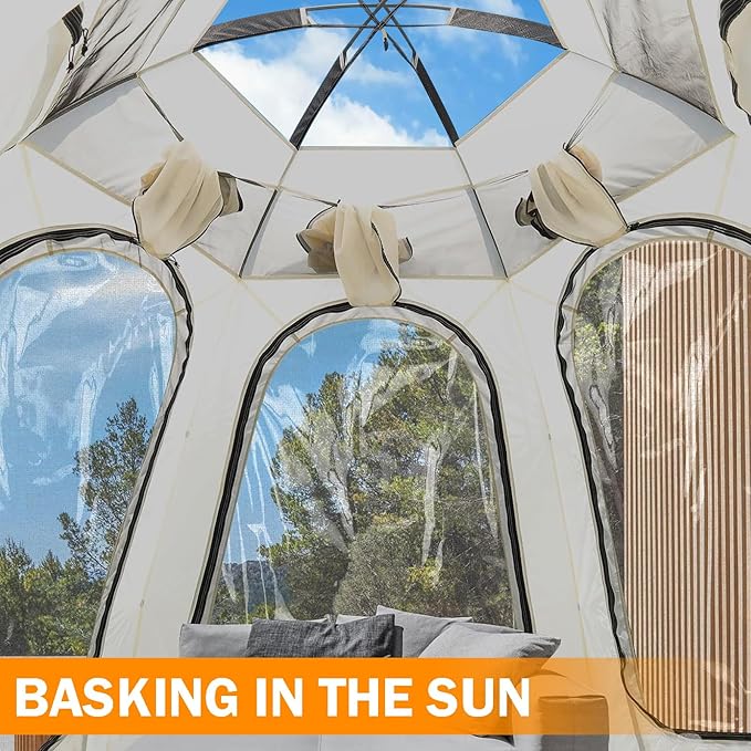 Bubble Tent, AYAMAYA 10x10 FT Screen House for 4-6 People, Outdoor Sports Tent Canopy with Mesh Mosquito Netting for Patio, Camping, Backyard and Outside Activities, Weatherproof Sun Shelter