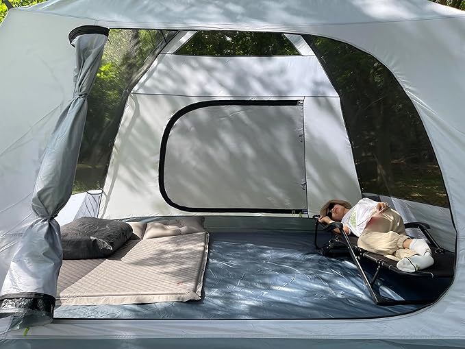 Three Bears Family Camping Tent - 6-Person Spacious Design, 3000mm Waterproof, Suitable for Road Trips/Backyards/Extended Camping Adventures in All Scenarios