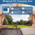 Inflatable Camping Tent with Electric Air Pump - 420D Heavy Duty Oxford - 5 Min Auto-Inflation - Panoramic Stargazing Skylight - 4 Season Luxury Glamping Cabin, 4-10 Person Multiple Sizes
