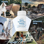 500mg Water Purification Tablets (100 Count) - Water Purifier Tablets for Emergency Water - Hiking, Camping, Survival, Backpacking, RVs - Water Purifier Treatment Tablets for Safe Drinking Anywhere