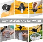 Collapsible 8L Water Storage Bag, BPA-Free Portable Folding Water Jug with Adjustable Faucet, Leakproof Emergency Water Bag for Camping, Hiking, Riding, Outdoor Sport (2, Orange)