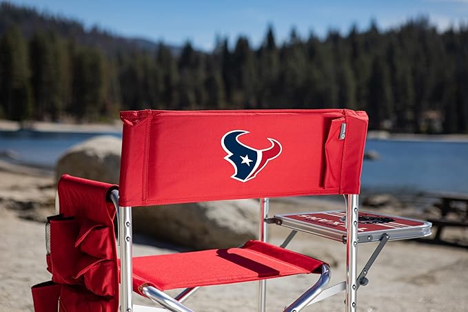 Picnic TIME NFL Unisex-Adult NFL Sports Chair with Side Table, Beach Chair, Camp Chair for Adults