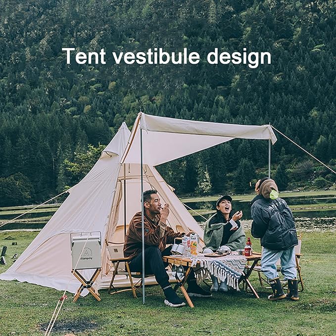 Pyramid Outdoor Tent,Oxford Cloth Waterproof Tent,Family Camping Tent Quick Set up Tent for Beach,Traveling,Hiking,Mountaineering,Outdoor Activities