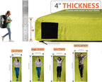 Extra Thick GAIALOOP 4 INCH Memory Foam Camping Mattress, Roll Up Floor Sleeping Mat Camp Cot Mattress Pad Travel Camping Couch Bed for Guest Adults Side Sleepers