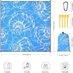 Beach Blanket Waterproof Sandproof Beach Mat 79" X 83"/10'x9'for 2-8 Adults Quick Drying Outdoor Picnic Mat Beach Accessories for Travel, Camping, Hiking