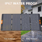 400W Foldable Portable Solar Panel for ALLWEI 1200W 2400W Power Station Solar Generator, IP67 Waterproof, with Adjustable Kickstand for RVs Camping Home and Blackouts