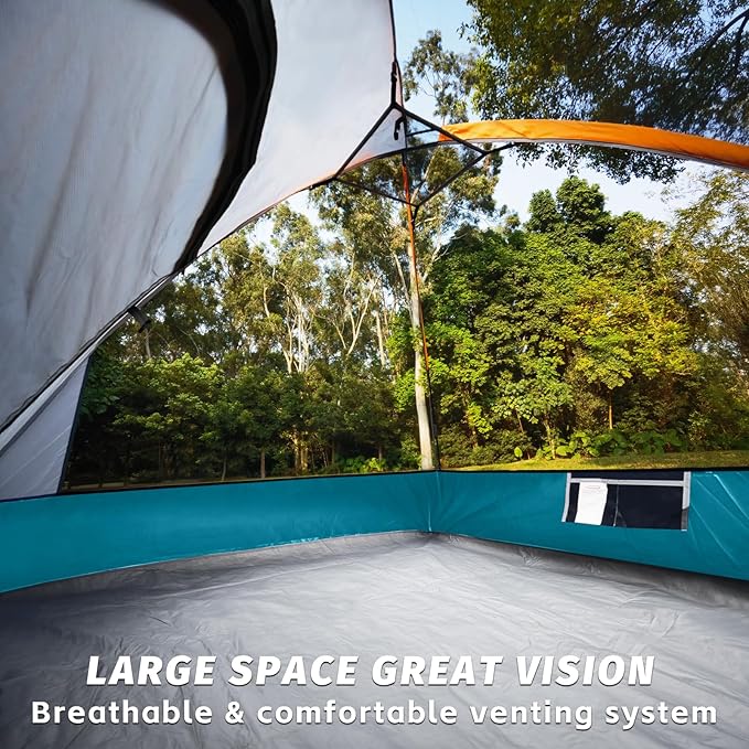 Camping Tent 2-4 Person, Waterproof Windproof Tent with Rainfly Easy Set up-Portable Dome Tents for Camping…