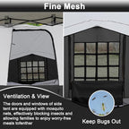 KAMPKEEPER 2 Person Canopy Side Tent, Camping Tent for 10x10 Canopies, Easy Up Cube Tents Gazebo Room with Mesh Window for Camping, Storage, Events(Canopy Not Included)