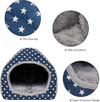 BWOGUE Guinea Pig House Bed Cozy Hamster Cave Large Hideout for Dwarf Rabbits Hedgehog Bearded Dragon Winter Nest Hamster Cage Accessories