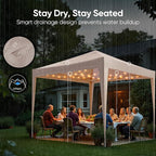 Quictent 10x10 Pop Up Canopy Tent - Instant Setup Gazebo for 1 Person, Portable & Compact, Waterproof & UV Protection, Ideal for Camping, Beach, Parties, Markets and Outdoor Events