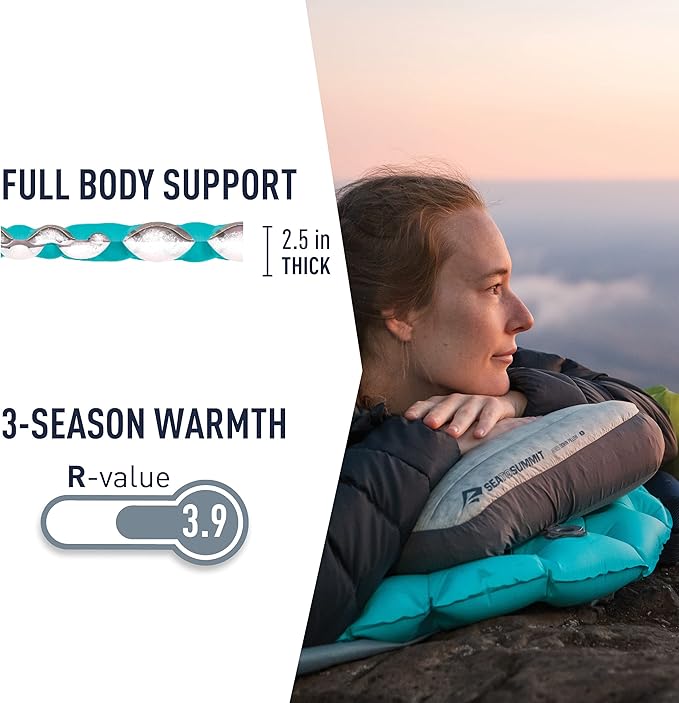 Sea to Summit Comfort Light Insulated Sleeping Pad for Backpacking and Camping, Regular (66 x 21.5 x 2.5 inches)