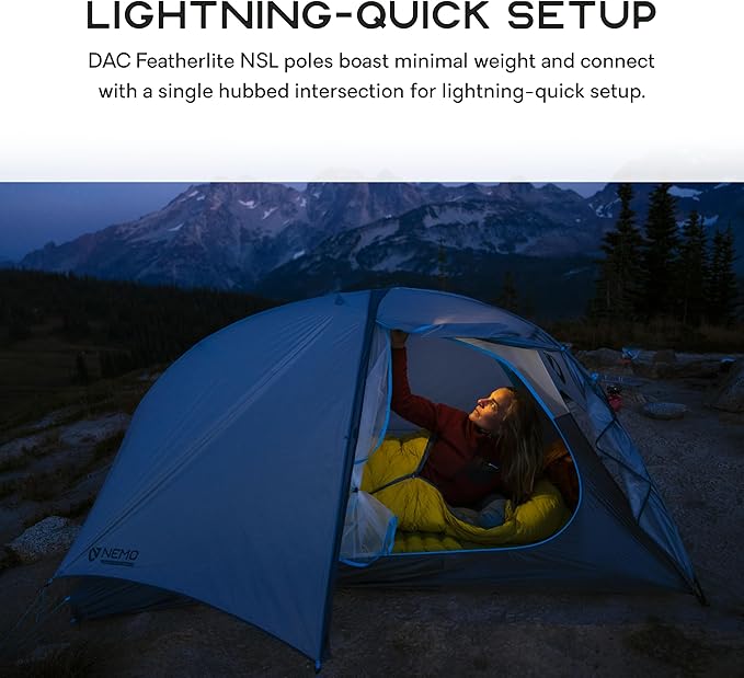 NEMO Equipment Hornet Elite OSMO Ultralight Backpacking Tent - Aluminum/Stormy Night - 1-Person