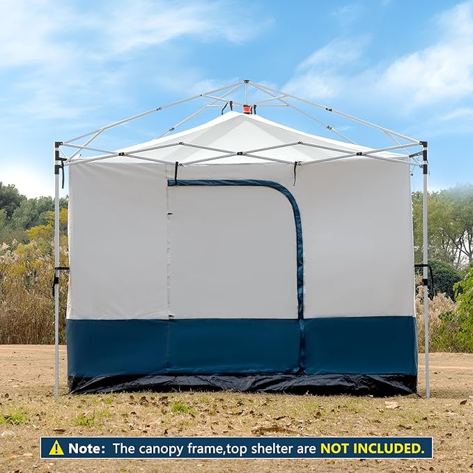 Camping Cube, Canopy Inner Tent for 10' x 10' Straight Leg Pop Up Canopy, Converts Canopy into Enclosed Camping Tent, Fully Vented Roof, Easy Setup, 4-6 Person (Frame & Top Not Included)