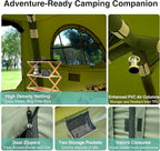 2025 Upgraded Waterproof Inflatable Camping Tent, Large Blow-Up Air Tent, No Assembly Needed Luxury Glamping House, Oxford Fabric