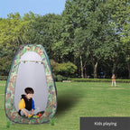 Pop Up Camping Shower Tent, Waterproof Privacy Tent for Portable Toilet, Shower and Changing Room for Outdoors, Rain Shelter with Window & Utility Accessories - Sturdy and Easy Fold (Camouflage)