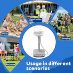 Portable Sink Hand Wash Station - 18L Capacity With USB Port or Battery Powered, Lightweight Camping Sink for Travel, Outdoor, Camping - Includes Soap Dispenser & Towel Holder