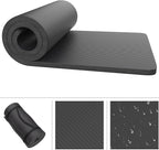 Foam Sleeping Pad for Camping - 1.25-Inch-Thick Waterproof Sleep Pad with Carry Straps for Cots, Tents, or Sleepovers by Wakeman Outdoors (Black)