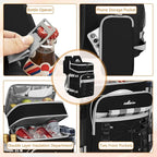 Cooler Backpack, 40 Cans Insulated Lunch Backpack Picnic Backpack for Men&Women, Durable Cooler Bag with 2 Leak Proof Compartments for Picnic, BBQ Camping, Lunch, Beach, Hiking, Black