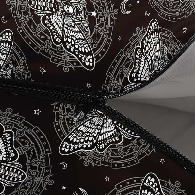 HOSIMA Butterfly Sleeping Bags for Adults and Kids for Camping,Black Gothic Ultralight Sleeping Bag for Cold Weather Summer.