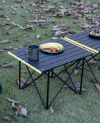 iClimb Ultralight Compact Camping Folding Table with Carry Bag (Reinforced Black - L)