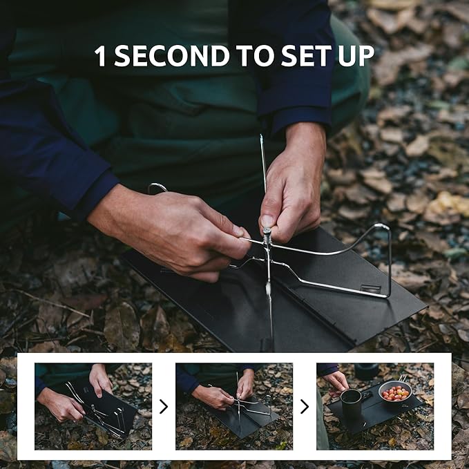 Naturehike Ultralight Folding Camping Table, Set up in Seconds, Aluminum Beach Compact Backpacking Table with Carry Bag for Hiking Picnic, 12.2" x 8.3"