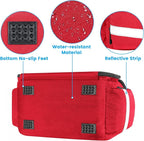 Mancro Medical Bags, Large Medication Storage Empty, Water Resistant Pill Bottle Organizer for Home, First Aid Responder Bag, Nurse Gifts, Red Medical Supply Organizer