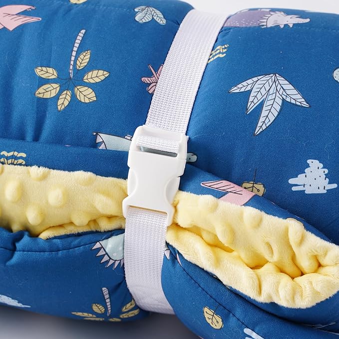 Bunnikins & Clover Toddler Nap Mat with Removable Pillow, Nap Mats for Preschool, Easy Clean Toddler Nap Pad for Kindergarten, Kids Sleeping Bag for Travel Camping