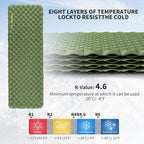 Naturehike Insulated Inflatable Sleeping Pad 27oz, 4.6R Ultralight Backpacking Sleeping Pad XL, NKTR™ AIR Lightweight Sleeping Mat for Camping, Hiking