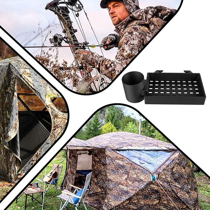 Storage Racks for Hub-Type Hunting Blinds, Ground Tent Storage, Hunting Equipment, and Outdoor Storage Accessories.