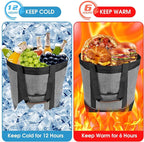 Insulated Cooler Bag, Reusable 30 Cans Insulated Bag, Soft Portable Grocery Bags for Shopping Food Travel Beach Camping