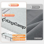 KingCamp Camping Cots for Adults, 1000D Cationic Oxford Heavy Duty Folding Cot, Extra Wide 28" Ultralight Portable Sleeping Bed for Tent, Office Nap, Travel, Supports 441 lbs with 7075 Aluminum Frame