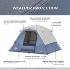 CORE 6 Person Lighted Dome Tent for Outdoor Family, Hiking, and Backpacking | Portable Dome Camp Tent with Storage Pockets for Camping Accessories