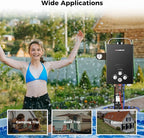 CAMPLUX Portable Water Heater,1.58 GPM Propane Water Heater Outdoor,41,000 BTU Camping Water Heater with 1.6 GPM Water Pump Pack，BW158BP60, Black