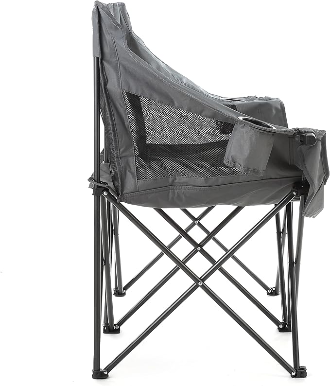 ARROWHEAD OUTDOOR Portable Folding Double Duo Camping Chair Loveseat w/ 2 Cup & Wine Glass Holder, Carrying Bag, Supports up to 500lbs