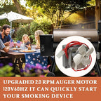 Replacement Auger Motor Parts， Compatible with Traeger, Pit Boss, Camp Chef Wood Pellet Grills Smokers, AC120V 60Hz 2 Pole Universal Feeding Gear，2.0RPM Auger Motor