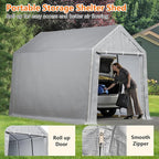 10×10 ft Outdoor Storage Sheds, Portable Storage Shelter Shed with Roll up Zipper Doors, Waterproof Outside Utility Shed Garage Tent for Motorcycle, Bicycles and Camping Tools