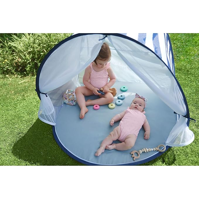 Babymoov Baby Anti UV Tent, Sun Protection UPF 50+, Pop Up Play Tent and Sun Shade, Marine (Summer 2025 Edition)
