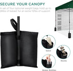 Best Choice Products 10x10ft Pop Up Canopy Tent with Sidewall, 1 Person 1 Minute Set Up, Carry Case, 4 Weight Bags - Forest Green