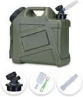 Camping Water Container, 2.5 Gallon Small(13.1x12x5.3in) Water Containers Jug, Truly No Leakage Water Storage, Green Water Tank,BPA Free Portable Emergency Water Can for Camping, Hiking
