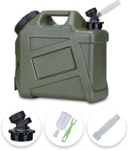 Camping Water Container, 2.5 Gallon Small(13.1x12x5.3in) Water Containers Jug, Truly No Leakage Water Storage, Green Water Tank,BPA Free Portable Emergency Water Can for Camping, Hiking